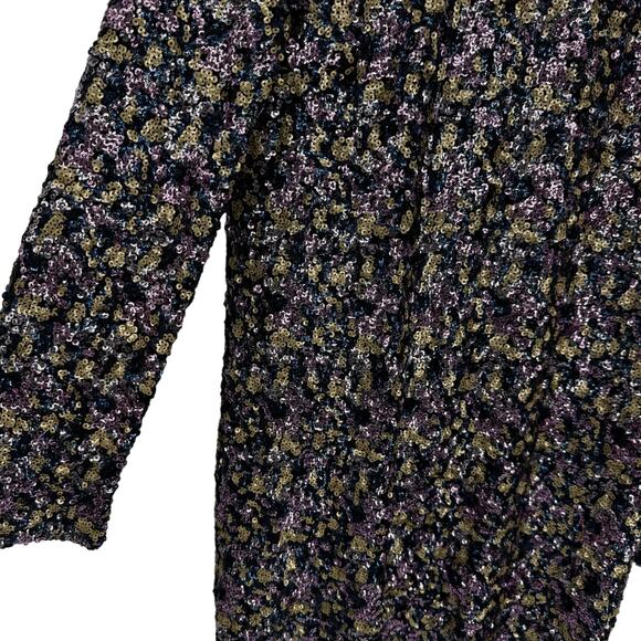 Jill Stuart Sequins High Neckline Noemi Mini Dress Multicolor Size 10 - Picture 8 of 9